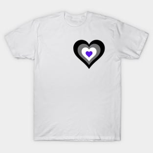 Pride Collection - Asexual Pride Flag (Heart) T-Shirt